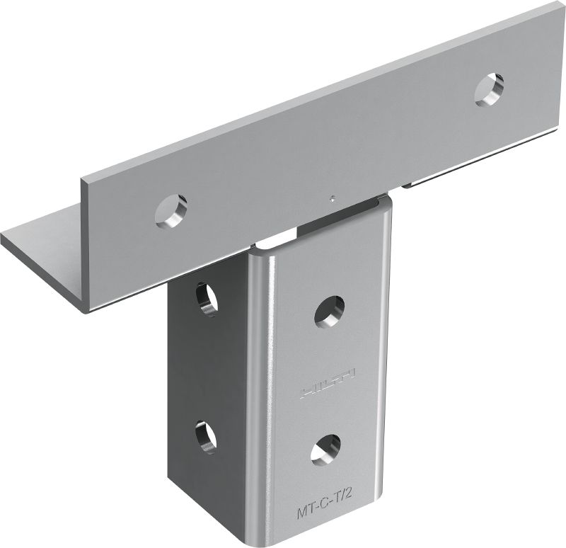 MT-C-T/2 Tee splice connector Node for assembling strut channels in a T shape