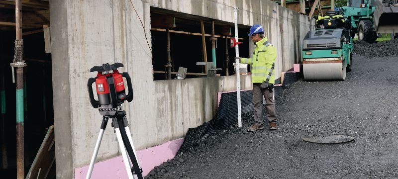 PR 2-HS A12 Outdoor rotating laser level Robust outdoor rotary laser level for horizontal levelling Applications 1